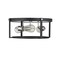 Z-Lite Halcyon 3 Light Flush Mount, Matte Black 723F15-MB+CH - alternate 3